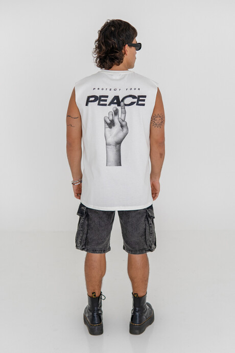 Musculosa Pulau Peace Blanco