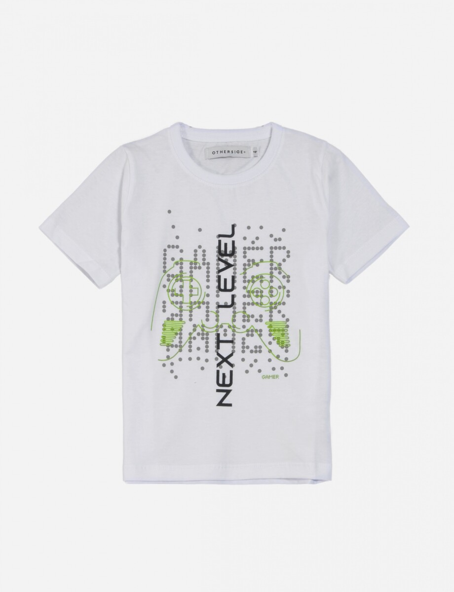 Remera m/c con estampa - Niño - Blanco 