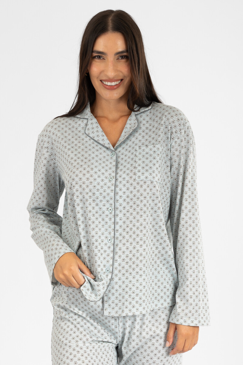 Pijama indian flower Celeste