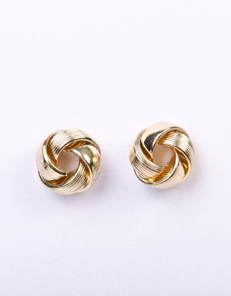 Aros Pasantes Metal Aros Con Textura - Dorado