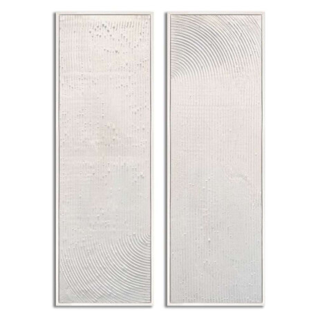 Set 2 Cuadros 40X120Cm Marco Pintura Lineas Set 2 Cuadros 40X120Cm Marco Pintura Lineas