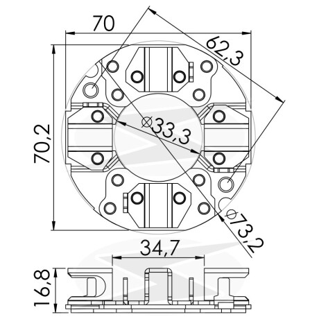 PORTA CARBONES HYUNDAI MITSUBISHI CANTER-EXT.70MM (7X12X16) 24V UNIFAP PORTA CARBONES HYUNDAI MITSUBISHI CANTER-EXT.70MM (7X12X16) 24V UNIFAP