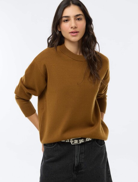 BUZO DE PUNTO - MARRÓN MARRÓN