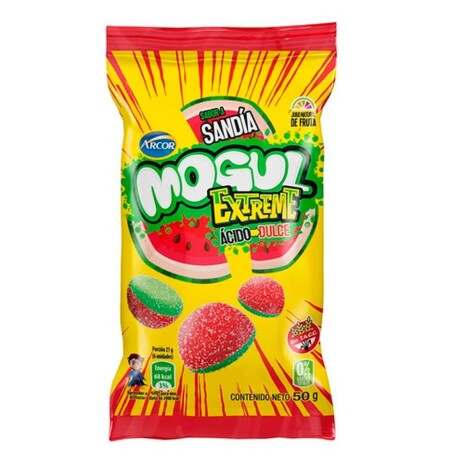 Gomitas Mogul Extreme Ácido Frutal Sandía 50g Gomitas Mogul Extreme Ácido Frutal Sandía 50g