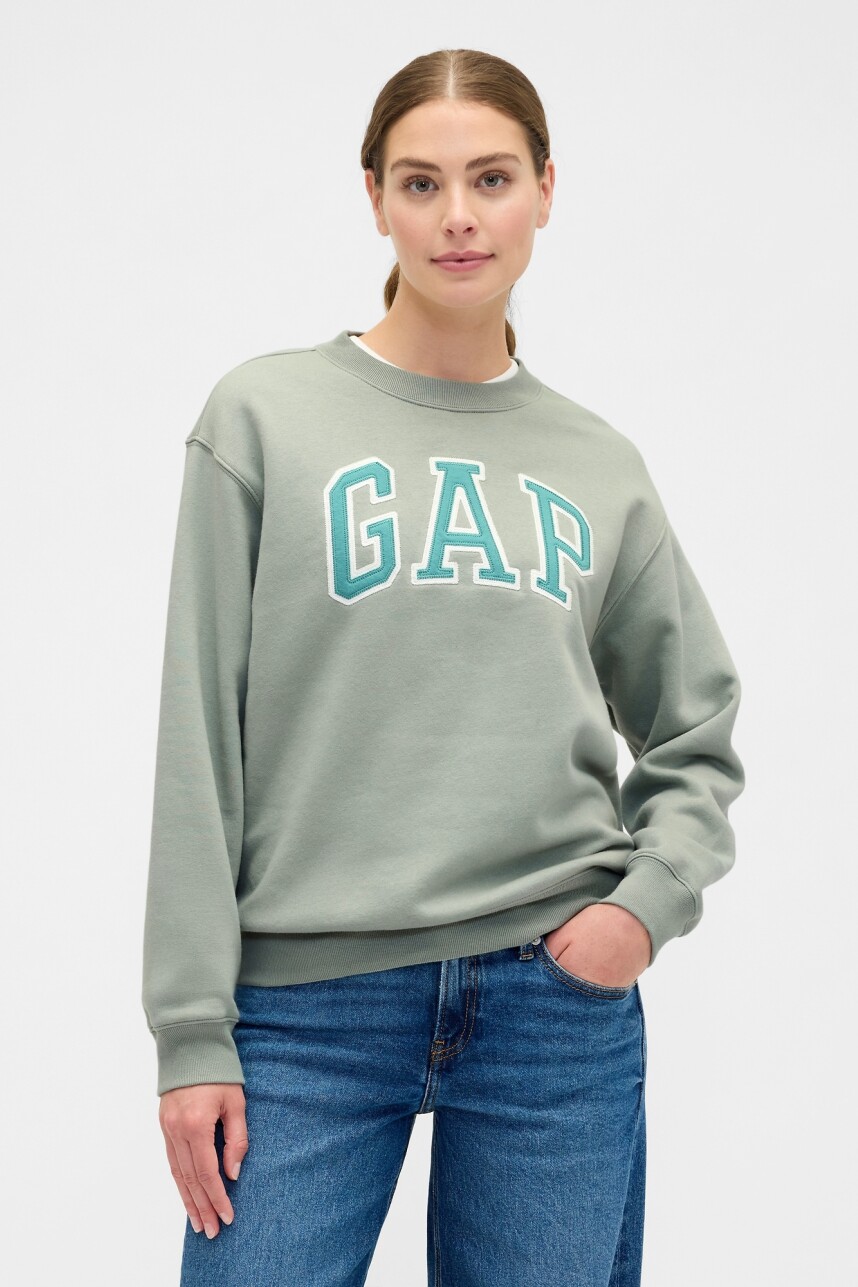 Buzo Deportivo Logo Gap Mujer Iceberg Green 16-5808