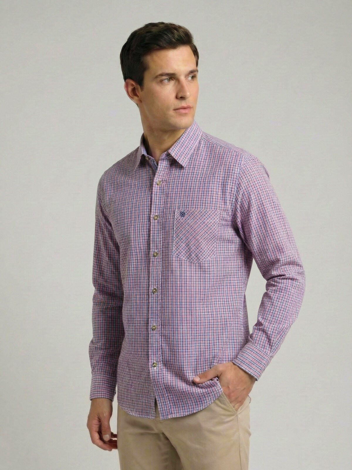 CAMISA MANGA LARGA A CUADROS CAMISA MANGA LARGA A CUADROS