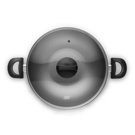 Wok Antiadherente Ø28cm con Tapa Vidrio y Asas Supra MTA Cereza