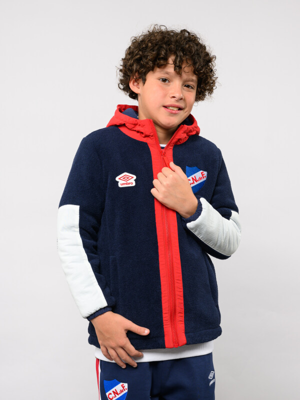 Campera De Polar Explor Nacional Junior Azul Marino, Rojo, Blanco