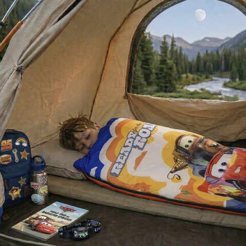 Sobre de Dormir 76 x 137 cm - Disney Cars AZUL MARINO/ROJO 1