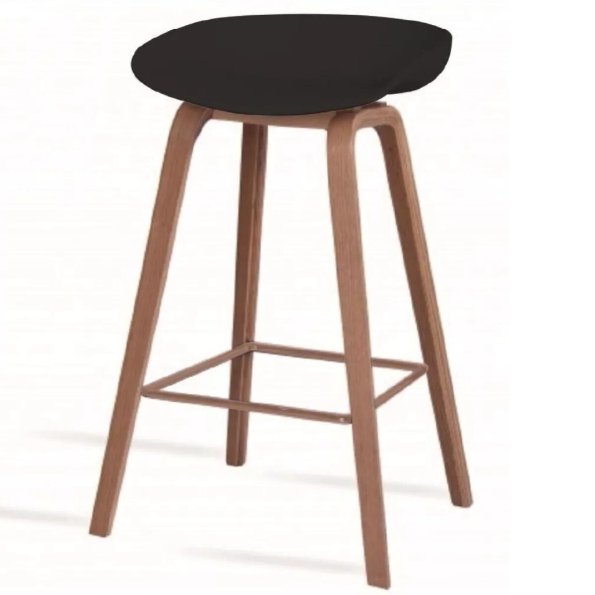 BUTACA DE BAR POLIPROPILENO SHELL NEGRA BC-496MNE 