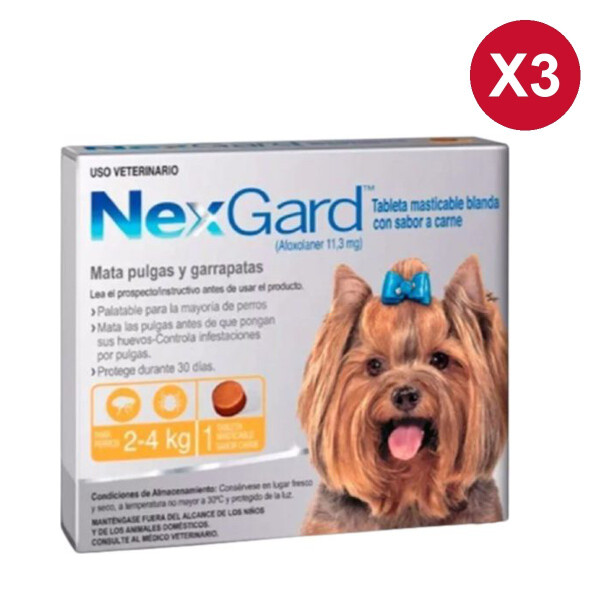 NEXGARD 2 A 4 KG CAJA X3 COMPRIMIDOS NEXGARD 2 A 4 KG CAJA X3 COMPRIMIDOS