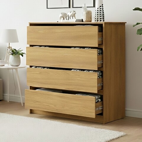 Comoda Cajonera Carla para Dormitorio 4 Cajones con Rieles Telescópicos - Marrocos Comoda Cajonera Carla para Dormitorio 4 Cajones con Rieles Telescópicos - Marrocos