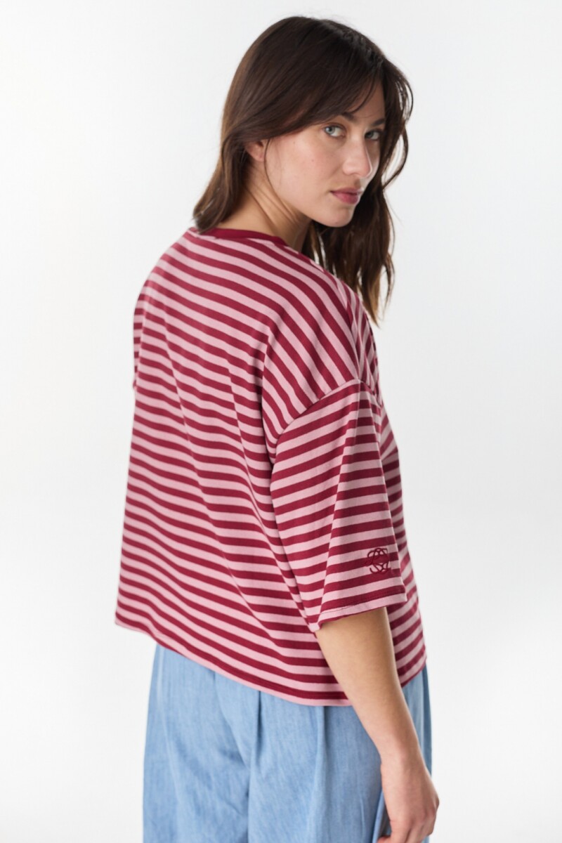 Tshirt Rowan - Rosa/Bordeaux 