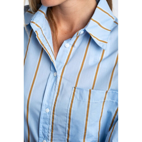 Camisa Rayada Azul