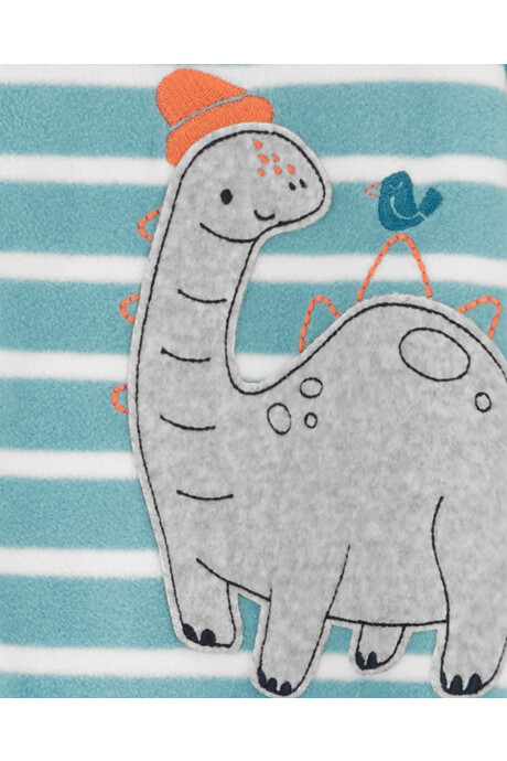 Pijama una pieza de micropolar, con pie, estampa dinos Pijama una pieza de micropolar, con pie, estampa dinos
