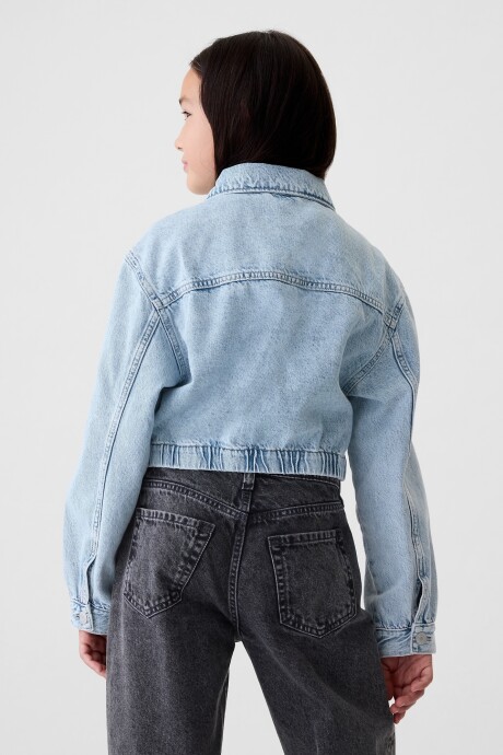 Campera Jean Niña Light Wash