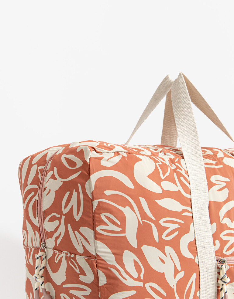 Porta Cosméticos Bolso Bolso Plegable De Material Reciclado - Estampado Flores