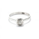 Anillo Oro 18K Blanco Y Brillante Engarce Ingles Anillo Oro 18K Blanco Y Brillante Engarce Ingles