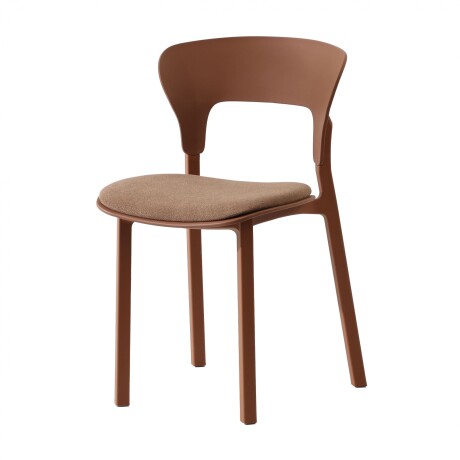 SILLA DE COMEDOR POLIPROPILENO NATURAL-BEIGE NÓRDICA TAPIZADA