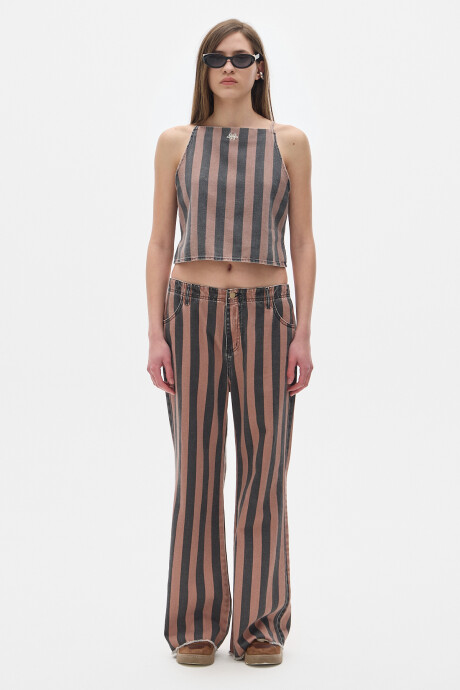 Jean Vaquero Stripes Brown/Black