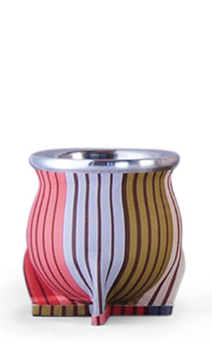 MATE DE CERÁMICA CHICO DELTA RAYADAS PASTEL