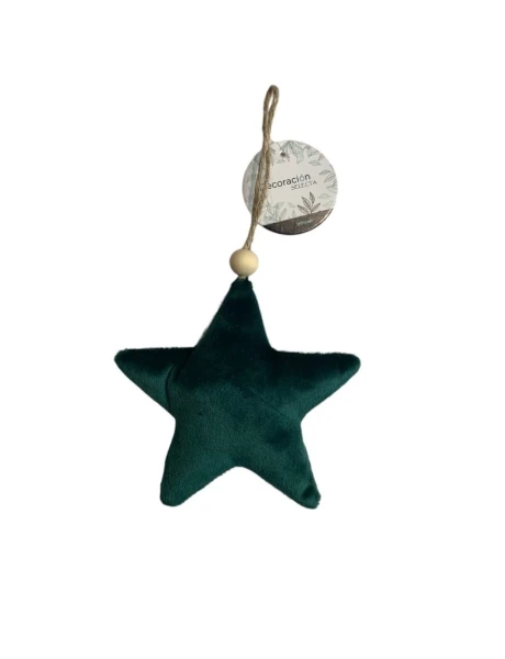 ADORNO COLGANTE ESTRELLA NAVIDAD 9x9CM VERDE/ROJO ADORNO COLGANTE ESTRELLA NAVIDAD 9x9CM VERDE/ROJO