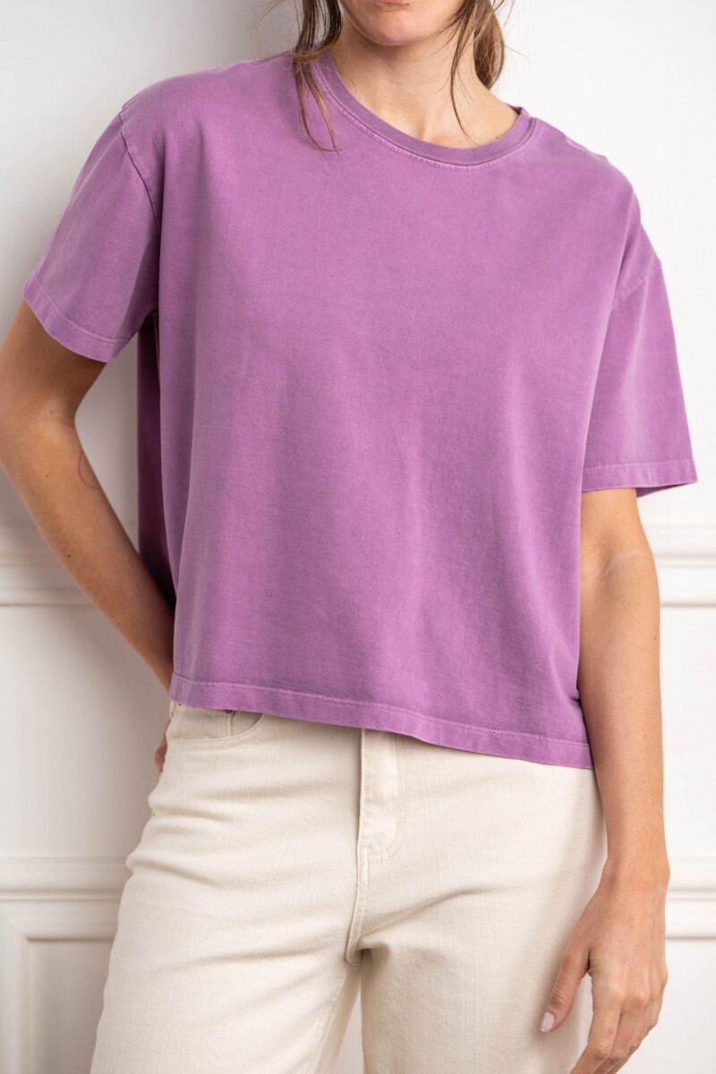 Remera Manga Corta Lavada Lavanda