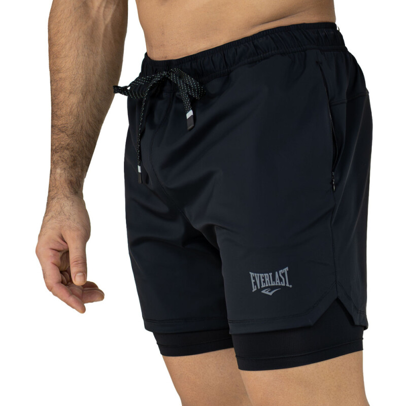 SHORT WAR 2N1 MEN POLY/ELAST EVERLAST DYNAMIC NA M6 BLACK
