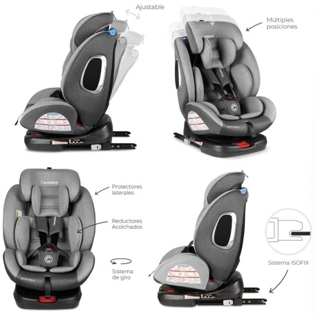 Butaca Carestino Montreal con ISOFIX 360 de 0 a 36kg Rojo