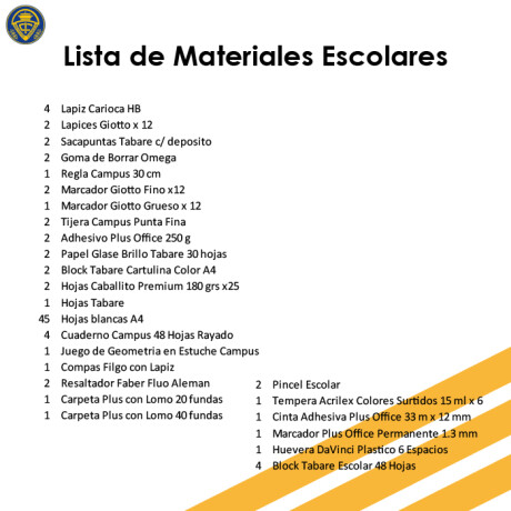 Lista de Materiales Escolares Instituto Crandon - 3º Escuela Taller de Ingles Lista de Materiales Escolares Instituto Crandon - 3º Escuela Taller de Ingles