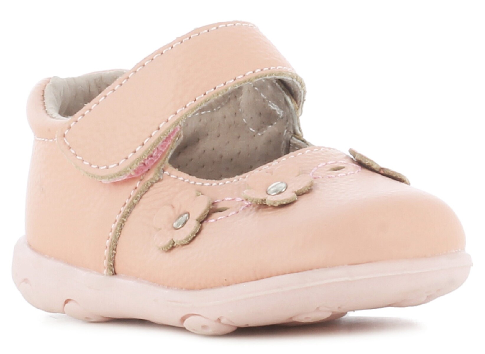 Zapatos de Niña MINI Miss Carol NEBULA con velcro y flores - Rosado 