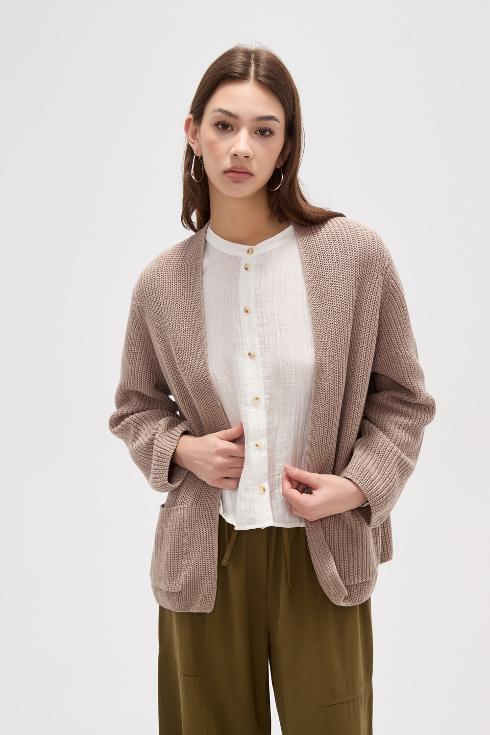 Saco Lamo Taupe Claro