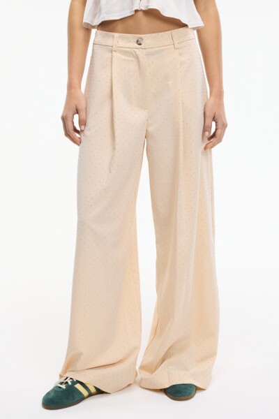 PANTALÓN ANCHO Manteca