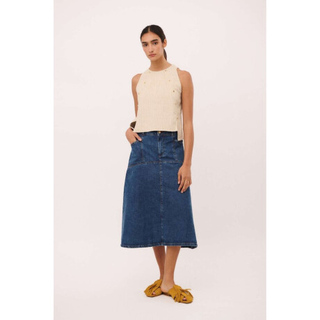 PRE VENTA FALDA POMELA DENIM Azul