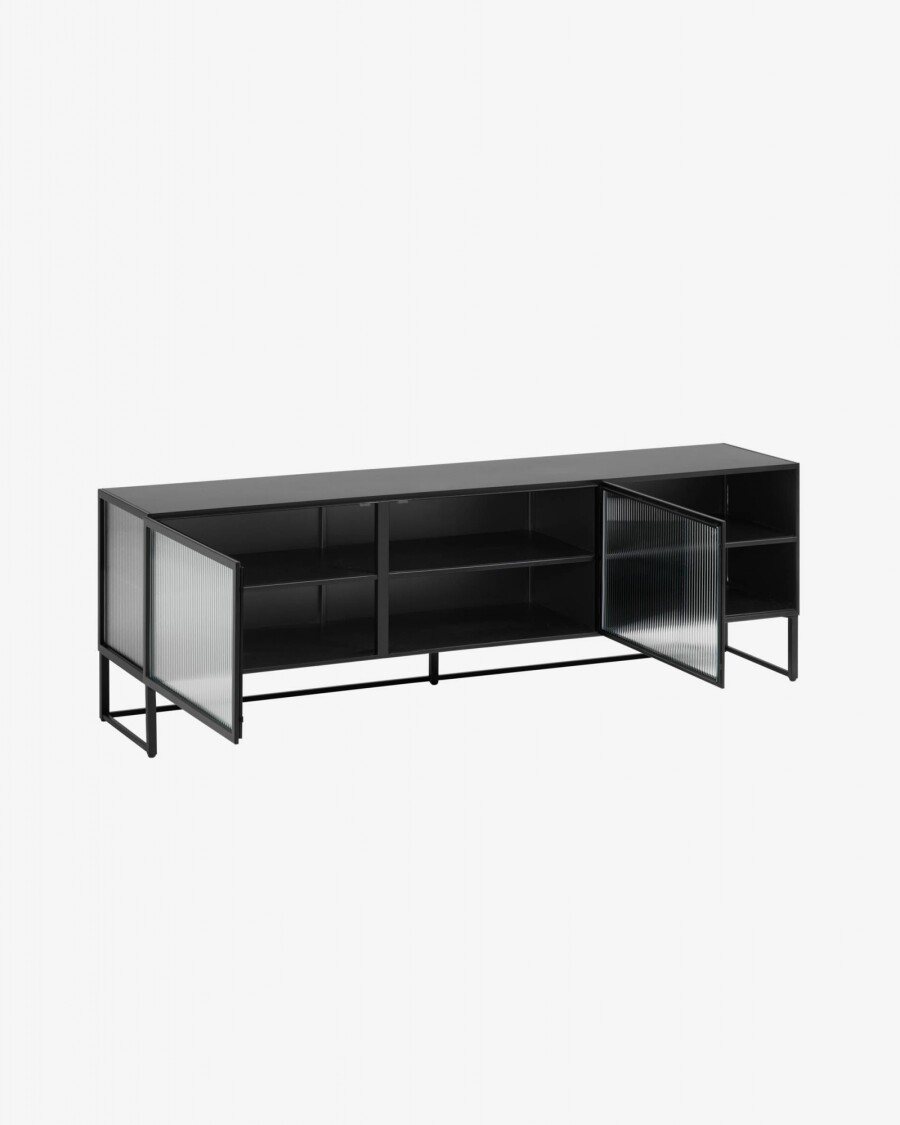 Mueble TV Trixie metal negro 180 x 58 cm Mueble TV Trixie metal negro 180 x 58 cm