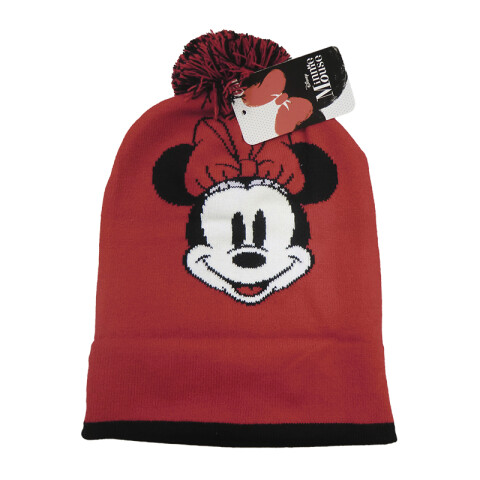 Gorro de Lana con Pompón Infantil Minnie Oficial U