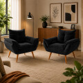 PROMO: Sillón Poltrona Turin 2 unidades Negro
