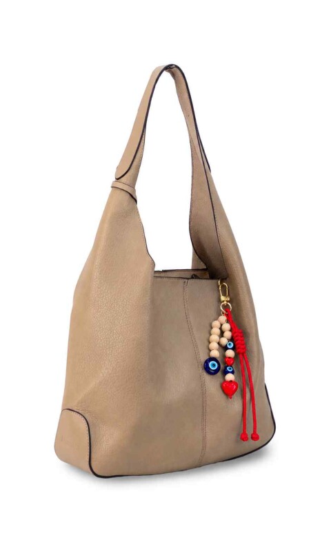 CARTERA ELIZABETH CON LLAVERO DE REGALO WISHES TOPO CLARO