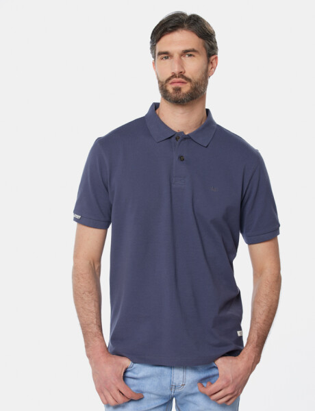 REMERA POLO PIQUE LISA Azul