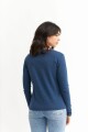 Remera m/l a rayas AZUL