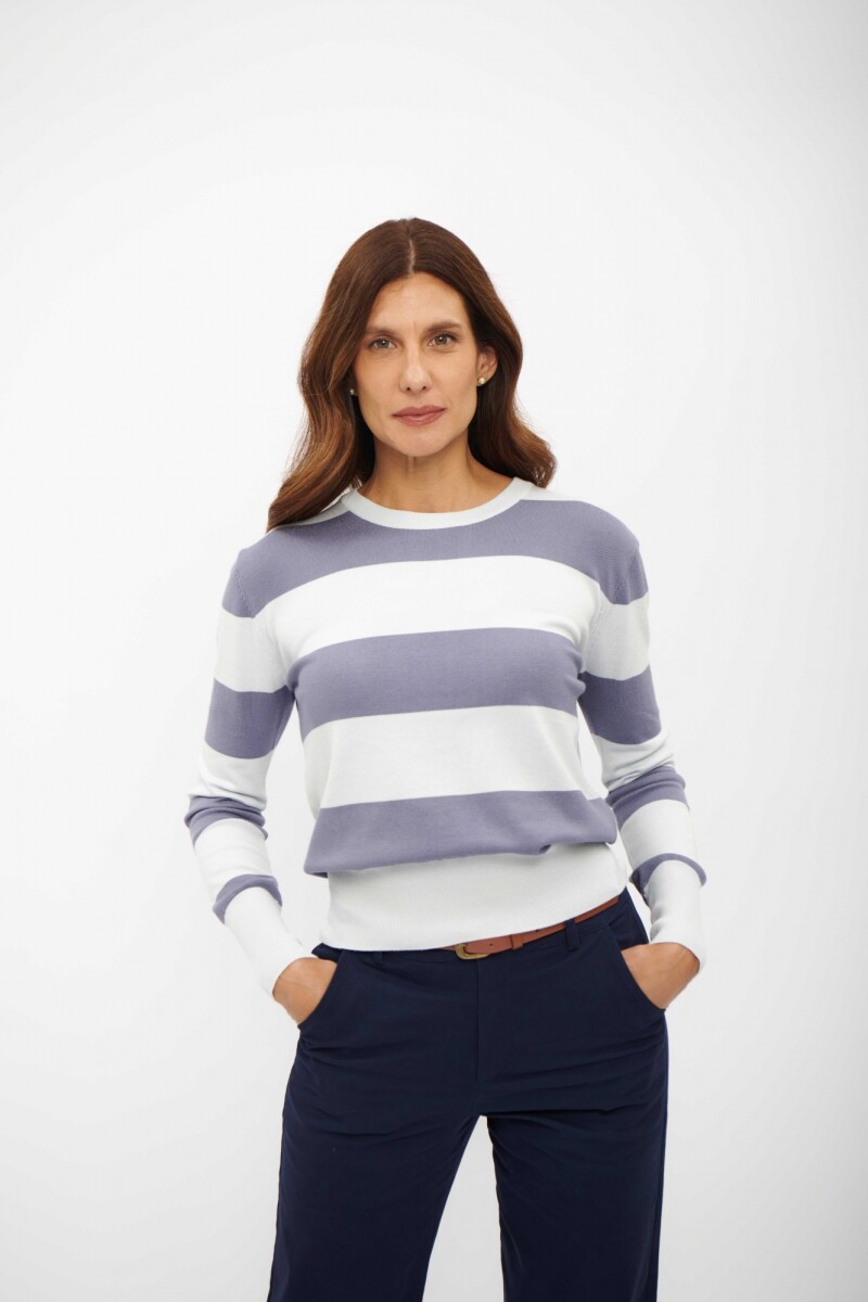 BUZO LORENZA CELESTE Y AZUL PIEDRA