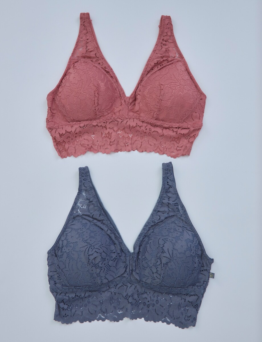 Pack 2 Bralettes - Rosa 