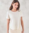 Remera Algodon Peinado Crudo