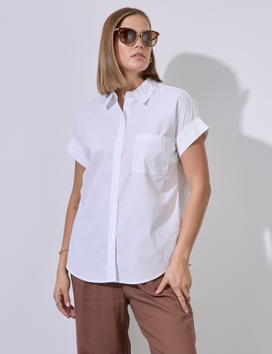 Camisa Algodon - Blanco 