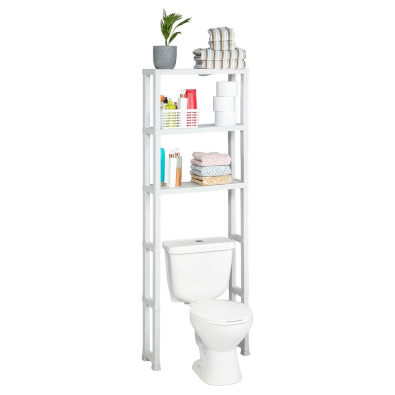 Estantería Organizadora para Baño sobre Inodoro Rimax 3 Estantes Blanco