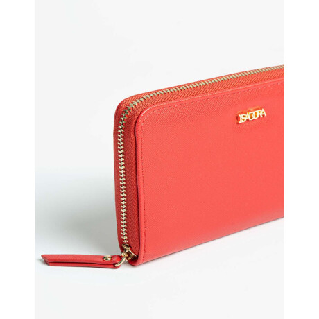 Billetera Fichero Negro Coral Oscuro