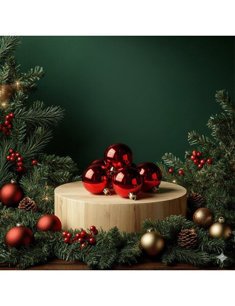 ESFERA BRILLANTE MATE 4CM X 6 UNID. ROJO ESFERA BRILLANTE MATE 4CM X 6 UNID. ROJO