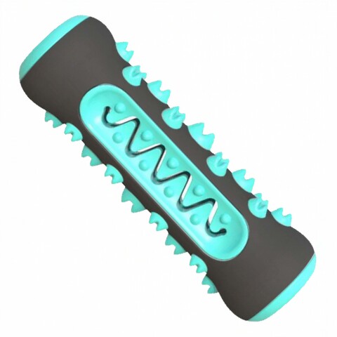 Juguete Dental Hueso Dispensador Comida Perro Anti Sarro Color Negro Celeste