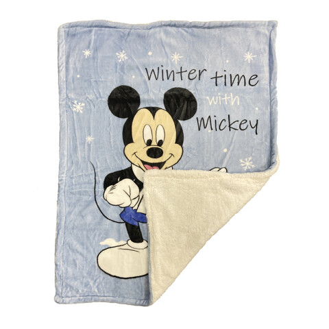 Frazada Corderito Flannel para Bebés 75 X 100 cm MICKEY