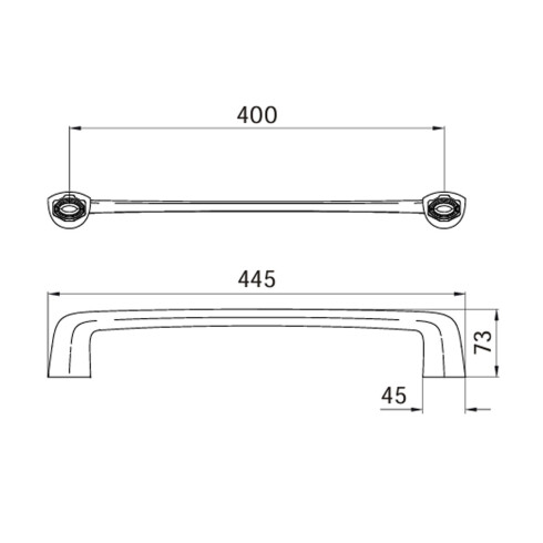 TOALLERO BARRAL METAL EPUYEN GRIS BRUSHED NICKEL 400MM GRIS-BRUSHED NICKEL
